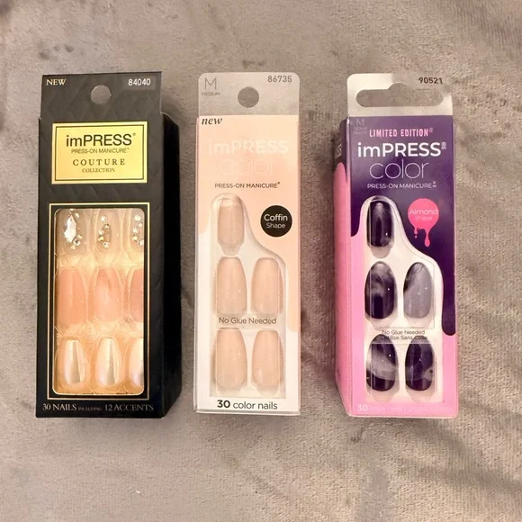 ✨ KISS & imPRESS Premium Press-On Nail Bundle ✨ - Picture 3 of 6